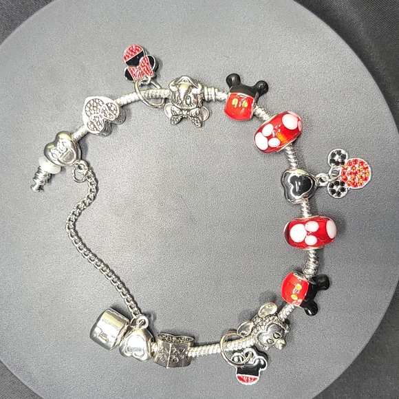DISNEY Mickey Minnie Mouse Charm Bracelet - Picture 13 of 15